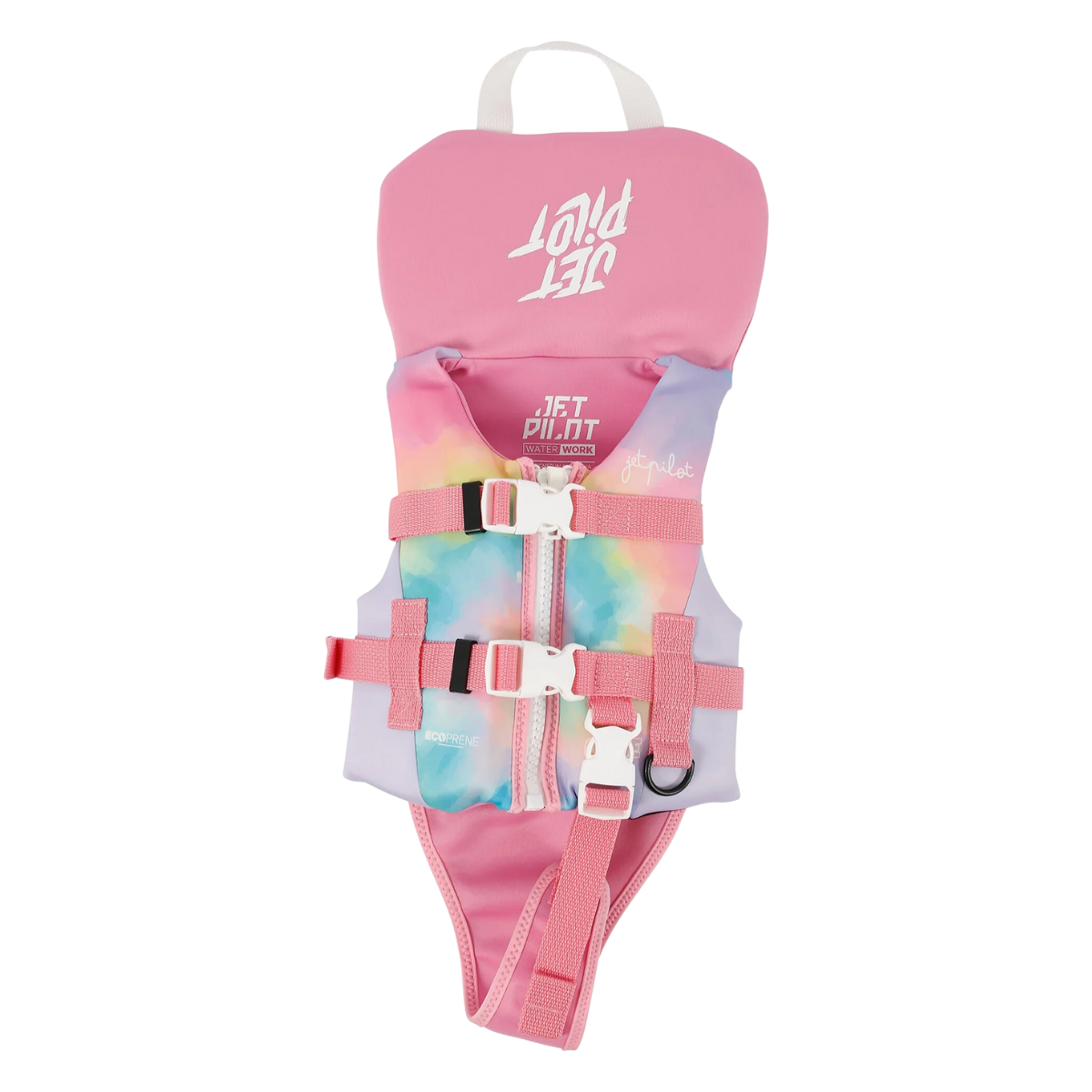 Jetpilot Infant Life Vest Jacket (Pink Tie Dye)